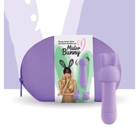 FeelzToys - Mister Bunny Massage Vibrator met 2 Dopjes Paars